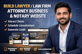 build a lawyer attorney law firm and notary website for your business