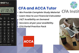 be your acca, accounting, finance and cfa tutor