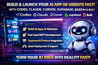 build launch ai app website using codex k8s claude cursor supabase base44 bolt