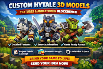 create custom hytale 3d models with textures and animation in blockbench
