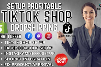 create usa tiktok shop setup facebook instagram shop setup tik tok dropshipping