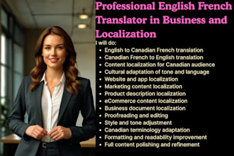 translate and localise english and canadian french content
