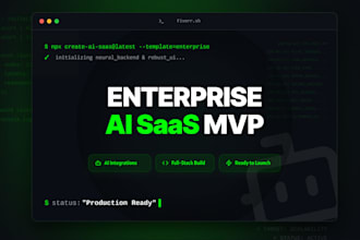 design and built a ai saas mvp web or mobile app