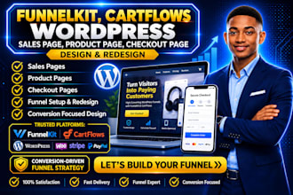 funnelkit,memberpress wordpress sales page,product page checkout page, redesign