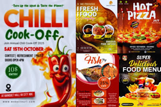 do food flyer,restaurant flyer and brochure,burger flyer, food poster and banner