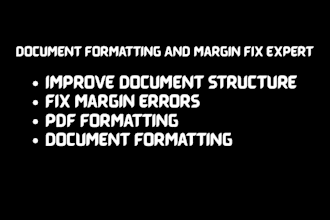fix margin errors and format your document professionally