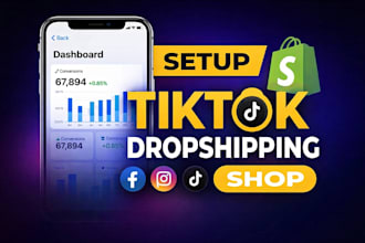 setup tiktok shop product listing USA UK tiktok shop ad dropshipping manager seo