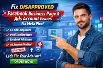 fix create disapproved facebook business page ads account issues fix metal pixel
