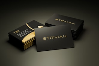 design a modern premium business card with realistic mockups