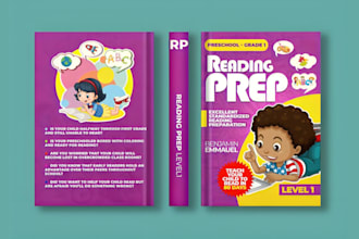 create kids story book, ebook illustration, children picture book cover design