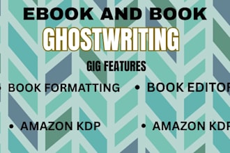professionally write ebook and book writing