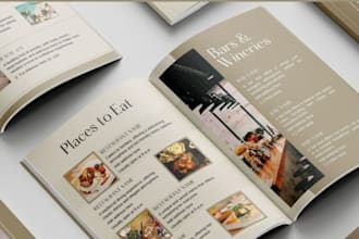 design custom airbnb welcome book, hotel guidebook, house manual and booklet