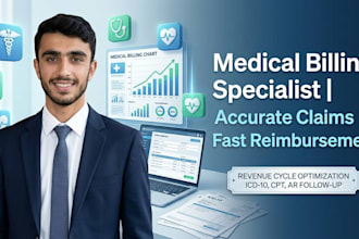 handle US medical billing ar denial management, claims submission