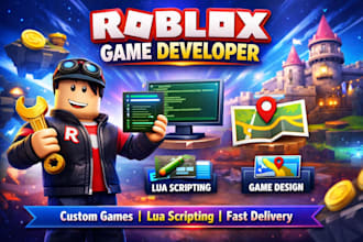 build custom roblox game development with scripting and map design