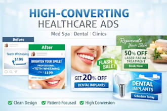 design social media ads for med spa, dentist and healthcare brands