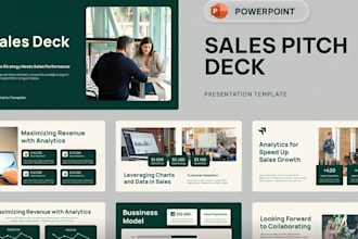 redesign sales pitch deck, client presentation and business consultant slides