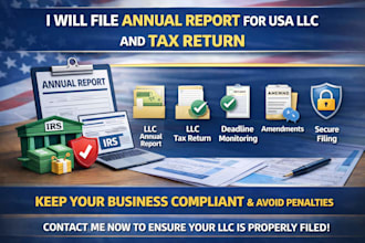 file annual report for USA llc and tax return