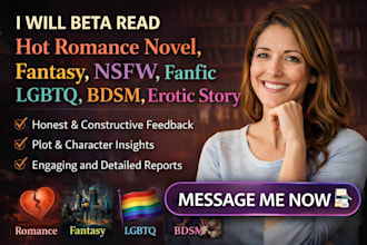 beta read hot romance novel fantasy nsfw fanfic lgbtq bdsm erotic story