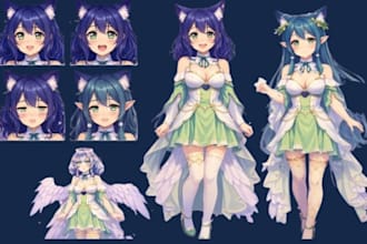 design vtuber model vtuber rigging 3d furry vtuber avatar model character design
