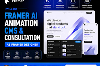 do framer ai, framer animation framer cms framer consultation as framer designer