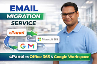 migrate emails from cpanel to microsoft 365 or google workspace