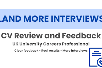 review and improve your CV with professional UK careers feedback