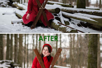 professionally enhance colors, exposure and contrast