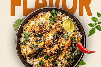 create restaurant branding and food ad design