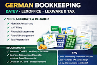 do german bookkeeping for business with datev, lexoffice, lexware and german tax