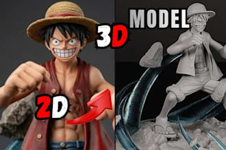 convert 2d to 3d model from image photo logo sketch to stl for 3d printing
