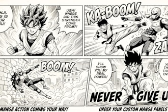 draw action manga illustration comic book design webtoon cover art manga artist