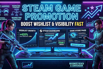 do steam game promotion to boost wishlist and visibility