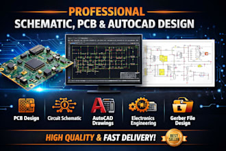 provide professional circuit schematic, pcb and autocad diagrams