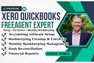 set up your xero, quickbooks, or freeagent account fix and manage it monthly