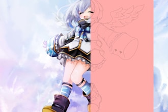 professionally color your lineart or illustration