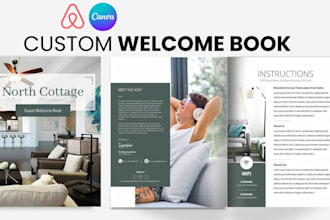 design in 12 hrs create a custom welcome book for your airbnb vacation rental