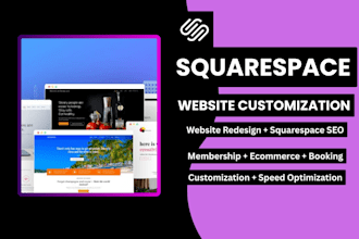 customize squarespace website, redesign squarespace online course member website