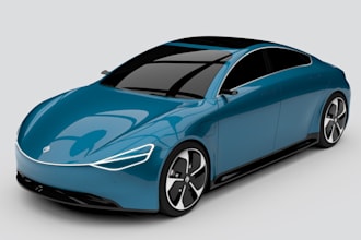 create 3d car model, car rig, car rendering, exterior and interior for game