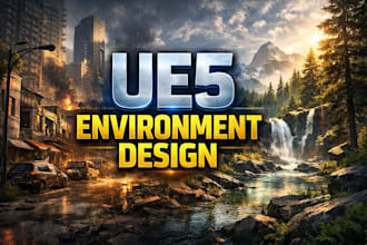 create unreal engine environment design cinematic level and game assets