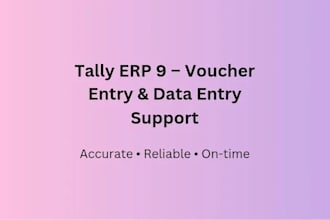 do basic tally erp voucher entry and data entry work