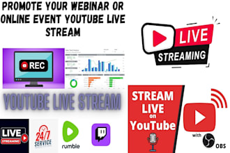 promote youtube live stream promotion online event to gain live viewers