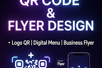 design professional qr code business flyer digital menu