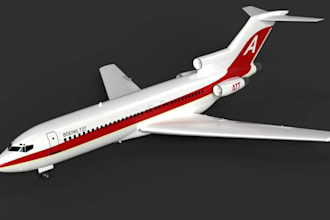 design high quality 3d aircrafts 3d plane models for games and animation