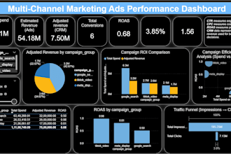build ads marketing performance dashboard in power bi