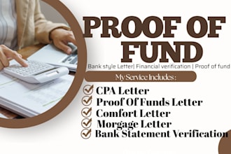 provide notarised proof of funds documentation  for funding and application