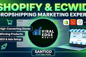 build 7 figures shopify ecwid dropshipping store via autods zendrop cj website