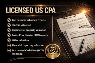do CPA,commercial bpo,business valuation, valuation appraisal and 409a valuation