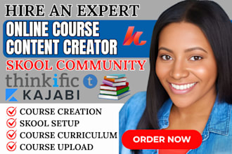setup skool community, online course creation and skool community manager