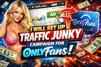 set up traffic junky campaign for onlyfans