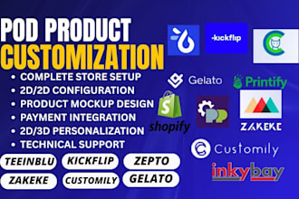 setup zakeke customily teeinblue kickflip 2d 3d product customizer in shopify